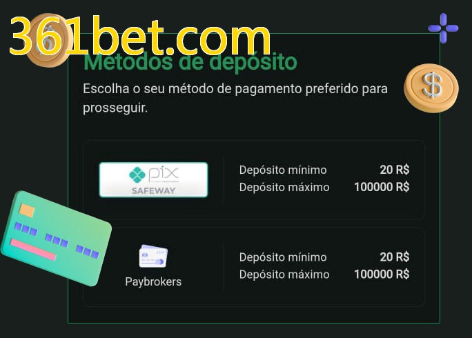 O cassino 361bet.combet oferece uma grande variedade de métodos de pagamento