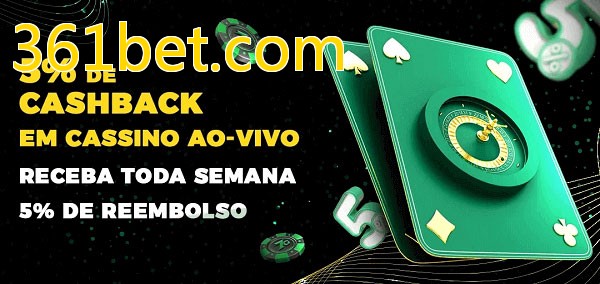 Promoções do cassino ao Vivo 361bet.com